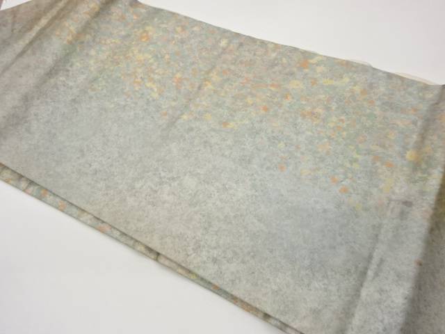 引箔霞模様織出し名古屋帯【中古】【着】【名古屋帯】