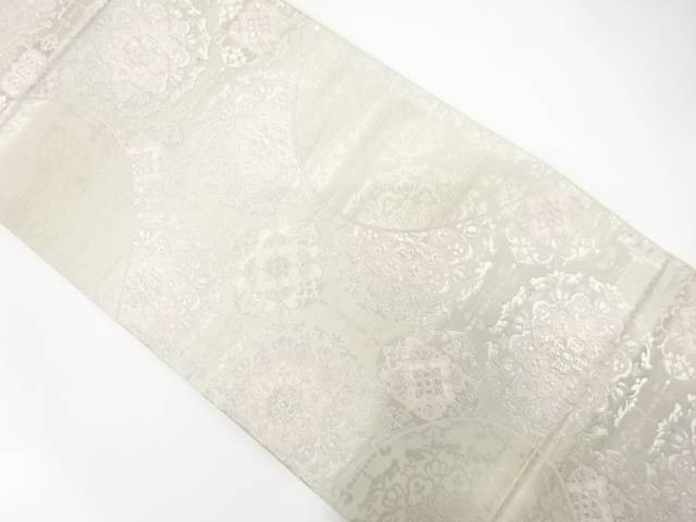 流水に華紋織り出し　袋帯【中古】【着】【袋帯】