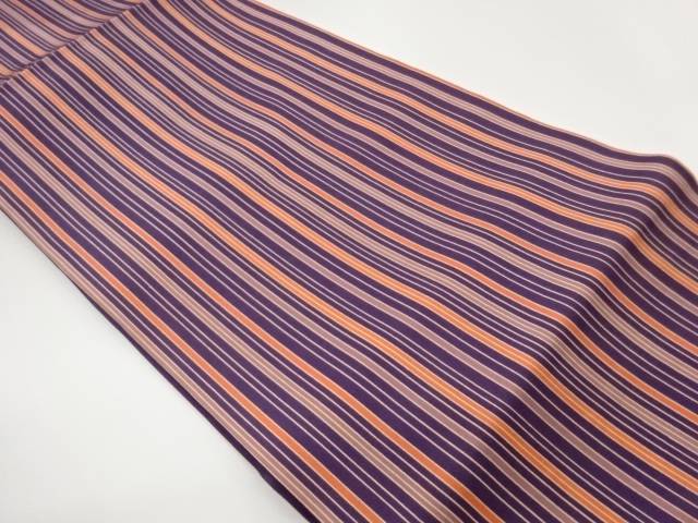 縞模様名古屋帯【中古】【着】【名古屋帯】