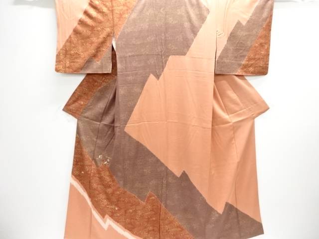 絞り吹き寄せ模様刺繍訪問着【中古】【着】【訪問着・付下げ】