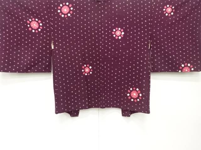 絞り　花模様　羽織【中古】【着】【コート・道中着】