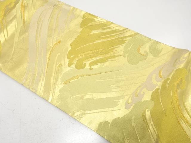 荒波模様織り出し　袋帯【中古】【着】【袋帯】