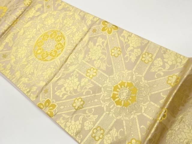 華文模様織出し袋帯【中古】【着】【袋帯】