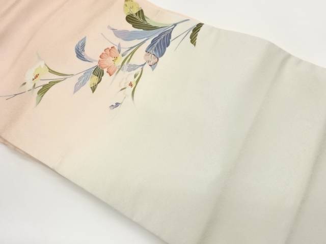 手描き友禅花菱模様暈し名古屋帯【中古】【着】【名古屋帯】｜Kimono-Shinei　２号店