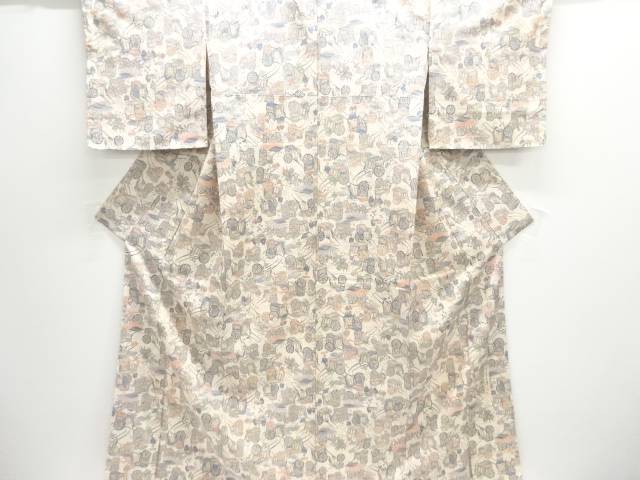 作家物　草木染葵祭模様小紋着物【中古】【着】【小紋】