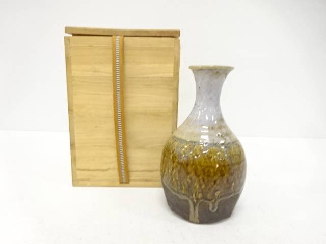 窯変　徳利花入(無地箱付)【中古】【道】