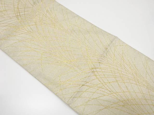 綴れ　芝草模様織り出し袋帯【中古】【着】【袋帯】