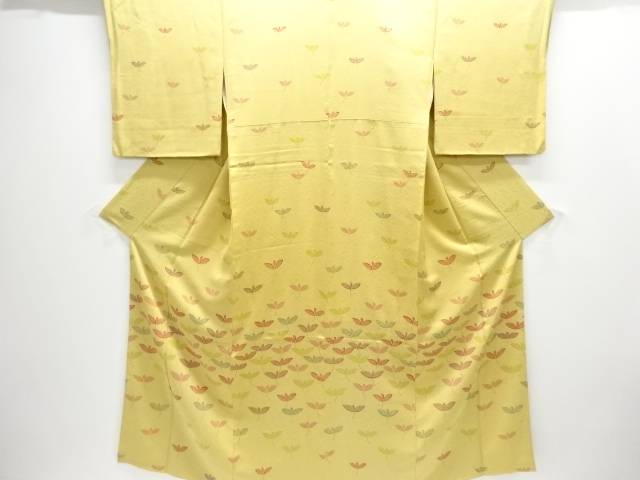花模様付け下げ小紋着物【中古】【着】【小紋】