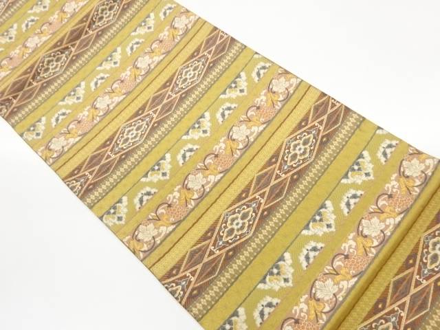 横段に花菱・葡萄唐草模様織出し袋帯【中古】【着】【袋帯】｜Kimono-Shinei　２号店