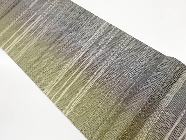すくい織金通し変わり横段模様織出し全通袋帯【中古】【着】【袋帯】｜Kimono-Shinei　２号店