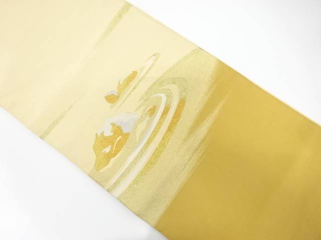 綴れ　枯山水模様織り出し　名古屋帯【中古】【着】【名古屋帯】