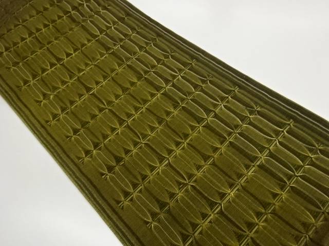 変わり織金通し抽象格子模様織出し袋帯【中古】【着】【袋帯】|Kimono-Shinei 2号店