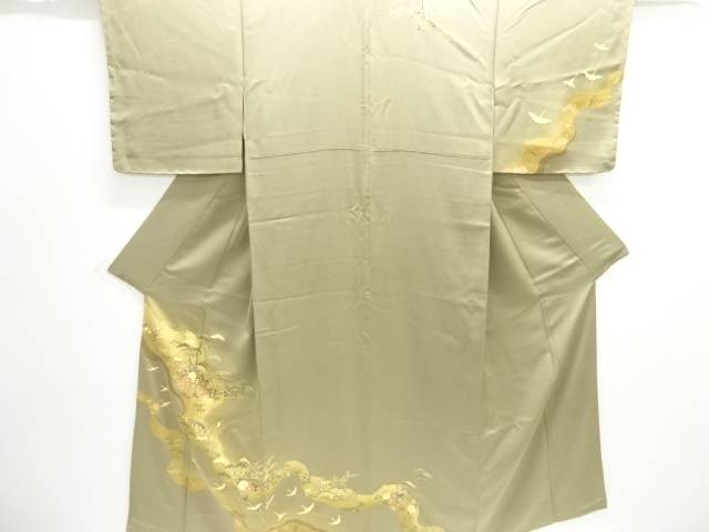 霞取りに茶屋辻模様訪問着【中古】【着】【訪問着・付下げ】