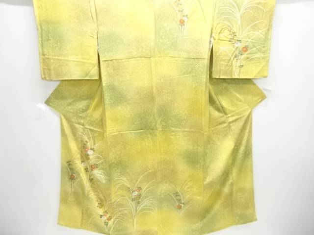 秋草模様訪問着【中古】【着】【訪問着・付下げ】