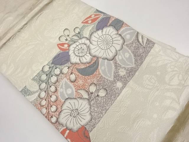 辻ヶ花模様織出し名古屋帯【中古】【着】【名古屋帯】