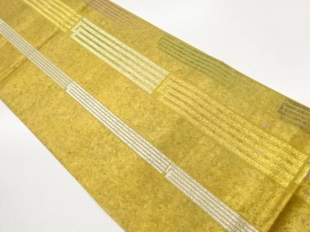 漆箔変わり源氏香に縞模様織出し袋帯【中古】【着】【袋帯】｜Kimono-Shinei　２号店 13,213円
