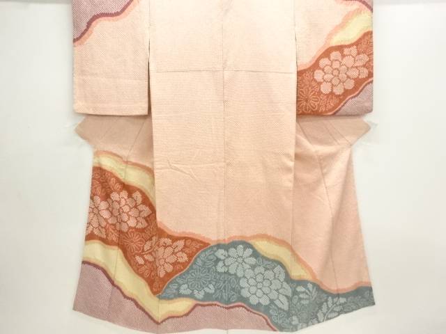 本総絞り道長取りに花模様訪問着【中古】【着】【訪問着・付下げ】｜Kimono-Shinei　２号店