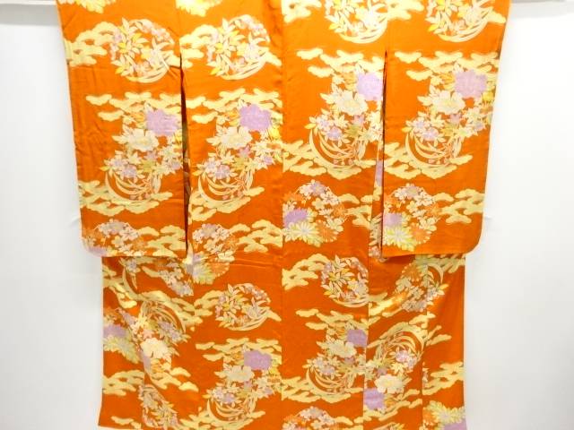 紋錦紗　花丸模様着物【アンティーク】【中古】【着】【縮緬・錦紗】｜Kimono-Shinei　２号店