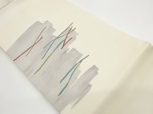 塩瀬手描き抽象模様名古屋帯【中古】【着】【名古屋帯】｜Kimono-Shinei　２号店 11,544円
