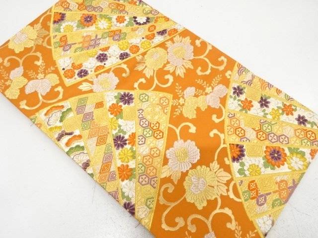 未使用品 桧扇に花・古典柄織り出し 袋帯【着】【袋帯】|Kimono-Shinei 2号店