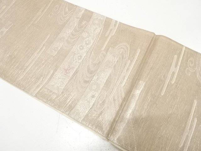紗 流水に菊・菖蒲模様織り出し 袋帯【中古】【着】【袋帯】|Kimono-Shinei 2号店