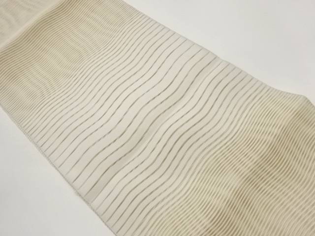 絽綴れ変わり曲線模様織出し名古屋帯【中古】【着】【名古屋帯】|Kimono-Shinei 2号店