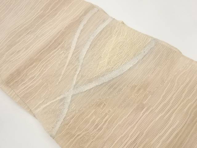 紗紬変わり曲線模様織出し名古屋帯【中古】【着】【名古屋帯】|Kimono-Shinei 2号店