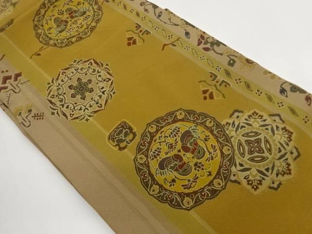 金彩華文に鏡裏・向かい鴛鴦模様名古屋帯【中古】【着】【名古屋帯】｜Kimono-Shinei　２号店 20,952円