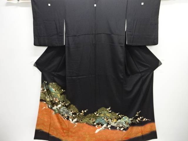 鶴に松梅模様留袖（比翼付き）【中古】【着】【留袖】｜Kimono-Shinei　２号店