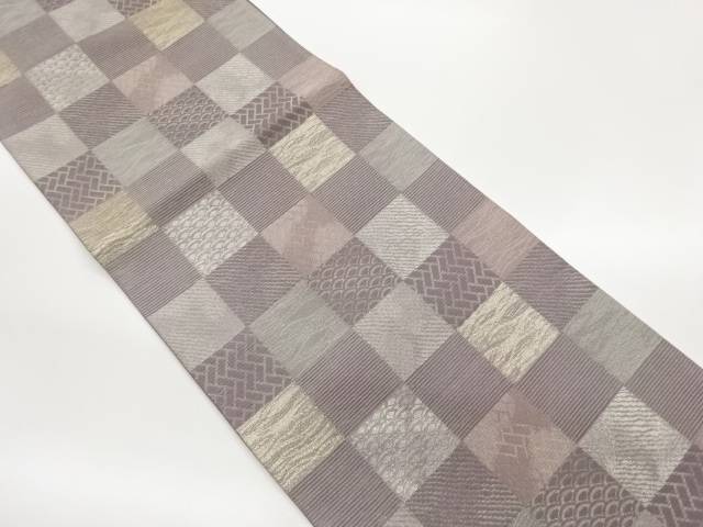 絽市松に古典柄・縞模様織出し袋帯【中古】【着】【袋帯】|Kimono-Shinei 2号店