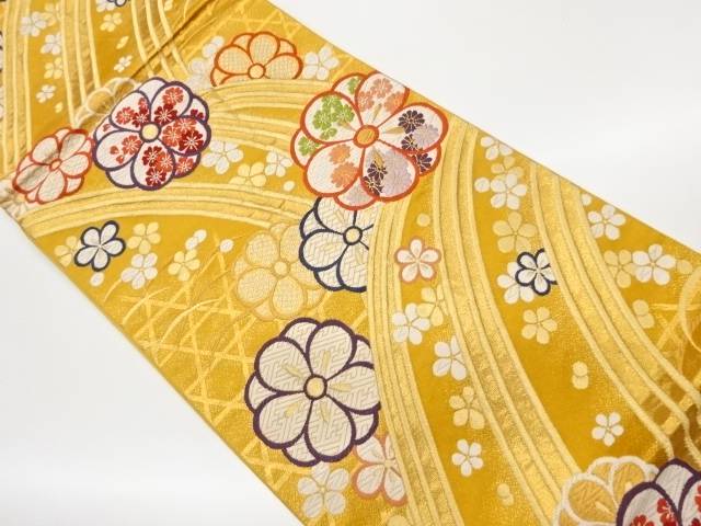 梅・曲線に小花模様織り出し袋帯【中古】【着】【袋帯】｜Kimono-Shinei　２号店 9,702円