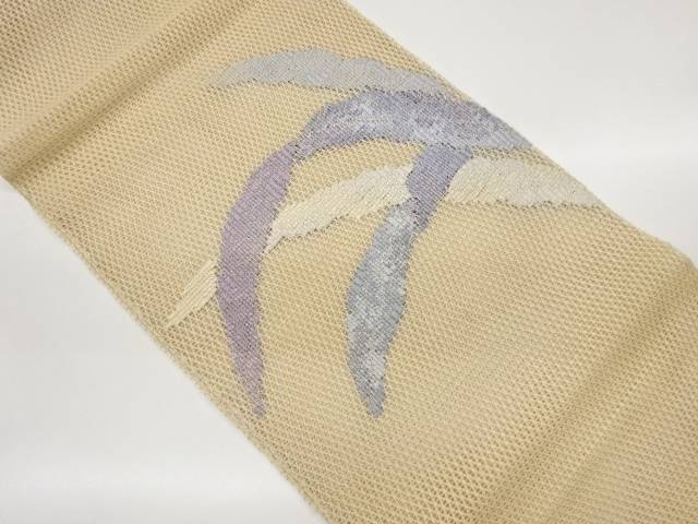 羅抽象葉模様織出し名古屋帯【中古】【着】【名古屋帯】|Kimono-Shinei 2号店