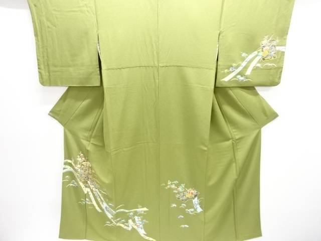 貝桶に松竹梅模様訪問着【中古】【着】【訪問着・付下げ】｜Kimono-Shinei　２号店
