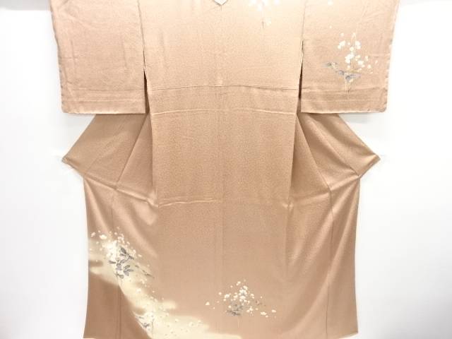 板締め絞り　枝花模様訪問着【中古】【着】【訪問着・付下げ】｜Kimono-Shinei　２号店