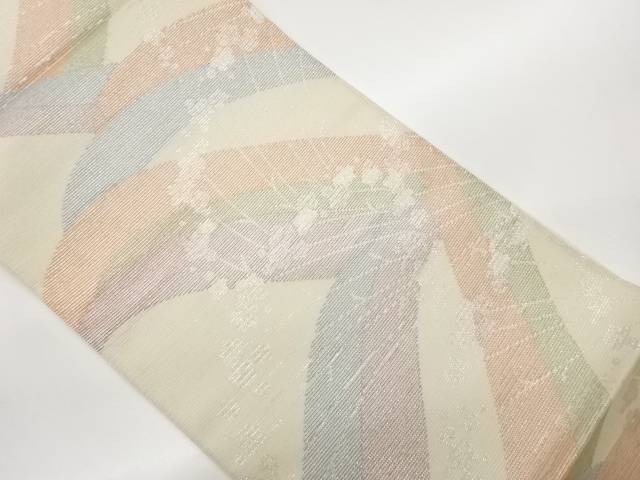 紗 曲線に花模様織出し袋帯【中古】【着】【袋帯】｜Kimono-Shinei　２号店