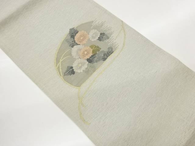 紗紬すくい織菊模様織出し袋帯【中古】【着】【袋帯】｜Kimono-Shinei　２号店