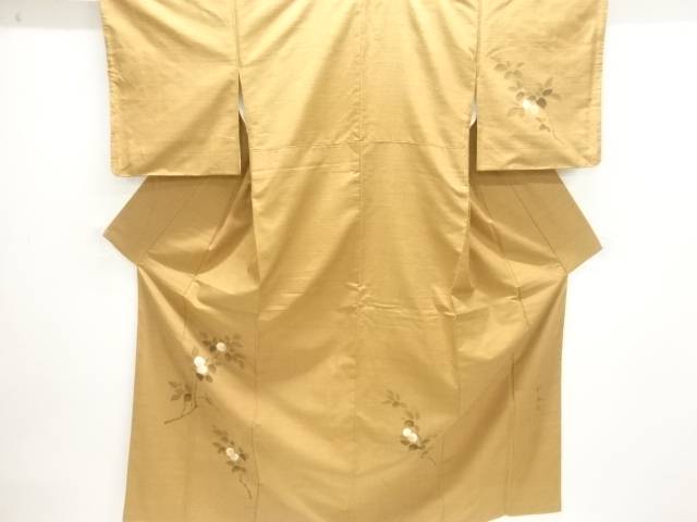 作家物 手描き枝の実模様手織り紬訪問着【中古】【着】【紬・お召し】|Kimono-Shinei 2号店
