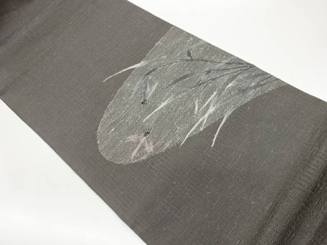 紗紬葉に蜻蛉模様織出し袋帯【中古】【着】【袋帯】｜Kimono-Shinei　２号店
