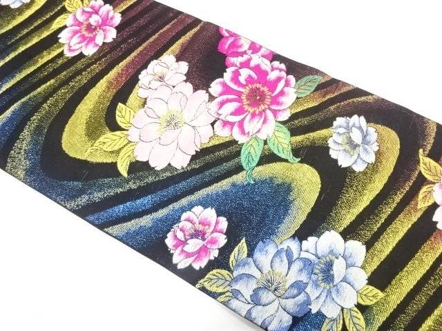 流水に八重桜模様織り出し　振袖用袋帯【中古】【着】【振袖】｜Kimono-Shinei　２号店 10,508円