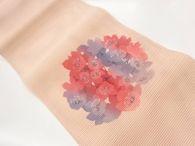 作家物　絽綴れ椿模様織出し名古屋帯【中古】【着】【名古屋帯】｜Kimono-Shinei　２号店