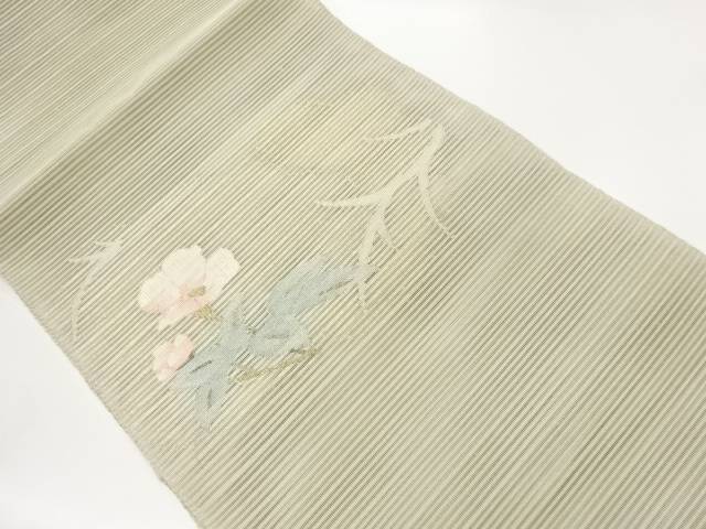 絽綴れ花葉模様織出し名古屋帯【中古】【着】【名古屋帯】|Kimono-Shinei 2号店