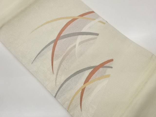 絽露芝模様織り出し名古屋帯【中古】【着】【名古屋帯】｜Kimono-Shinei　２号店