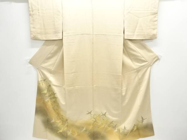 波に群鶴模様三つ紋色留袖(比翼衿付き)【中古】【着】【留袖】|Kimono-Shinei 2号店