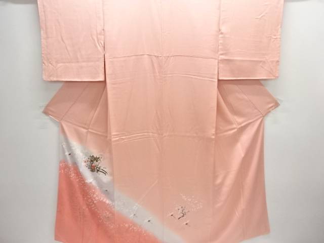 御所車に花鳥模様訪問着【中古】【着】【訪問着・付下げ】｜Kimono-Shinei　２号店
