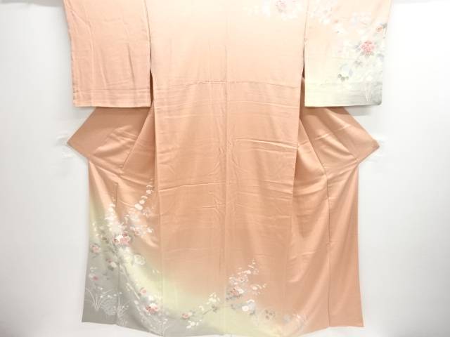 手描き友禅波に桜梅模様訪問着【中古】【着】【訪問着・付下げ】｜Kimono-Shinei　２号店
