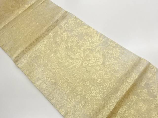 絽 切嵌め風・向い鳳凰に花唐草模様織出し袋帯【中古】【着】【袋帯】|Kimono-Shinei 2号店