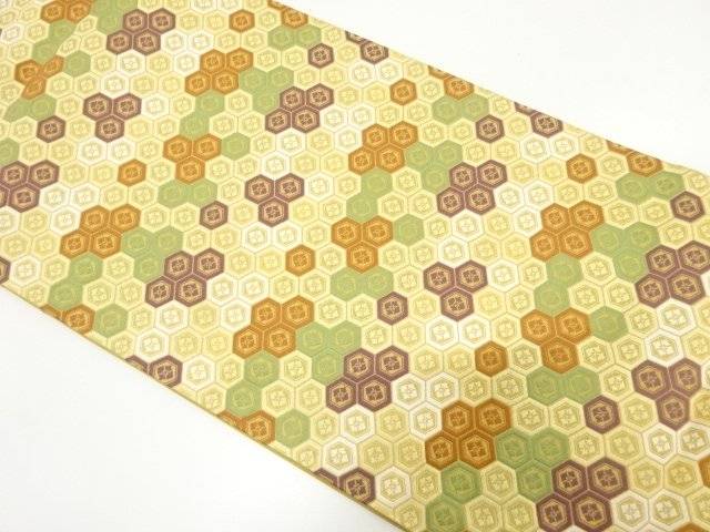 花亀甲模様織り出し　袋帯【中古】【着】【袋帯】｜Kimono-Shinei　２号店
