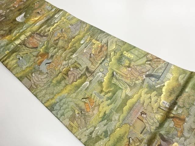 源氏物語絵巻模様織出し全通袋帯【中古】【着】【袋帯】|Kimono-Shinei 2号店