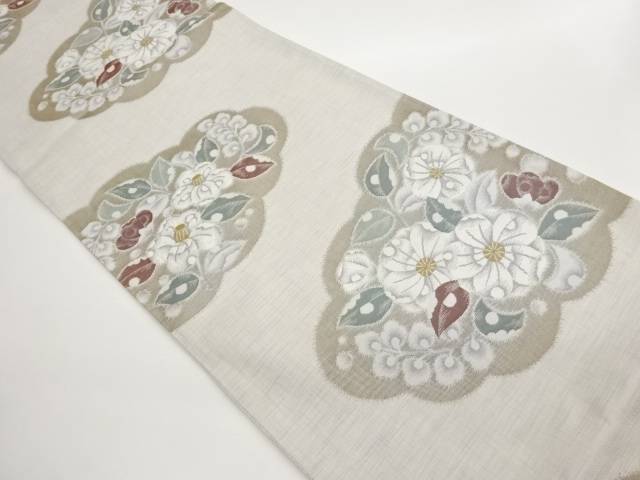 雲取りに辻が花模様織出し洒落袋帯【中古】【着】【袋帯】｜Kimono-Shinei　２号店