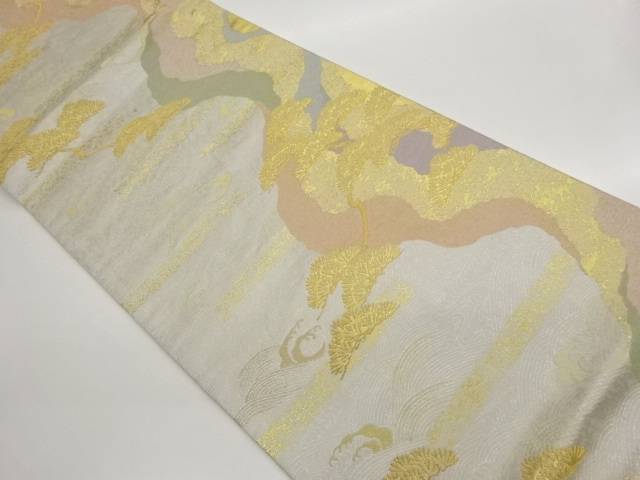 道長取に荒波・松模様織出し袋帯【中古】【着】【袋帯】｜Kimono-Shinei　２号店